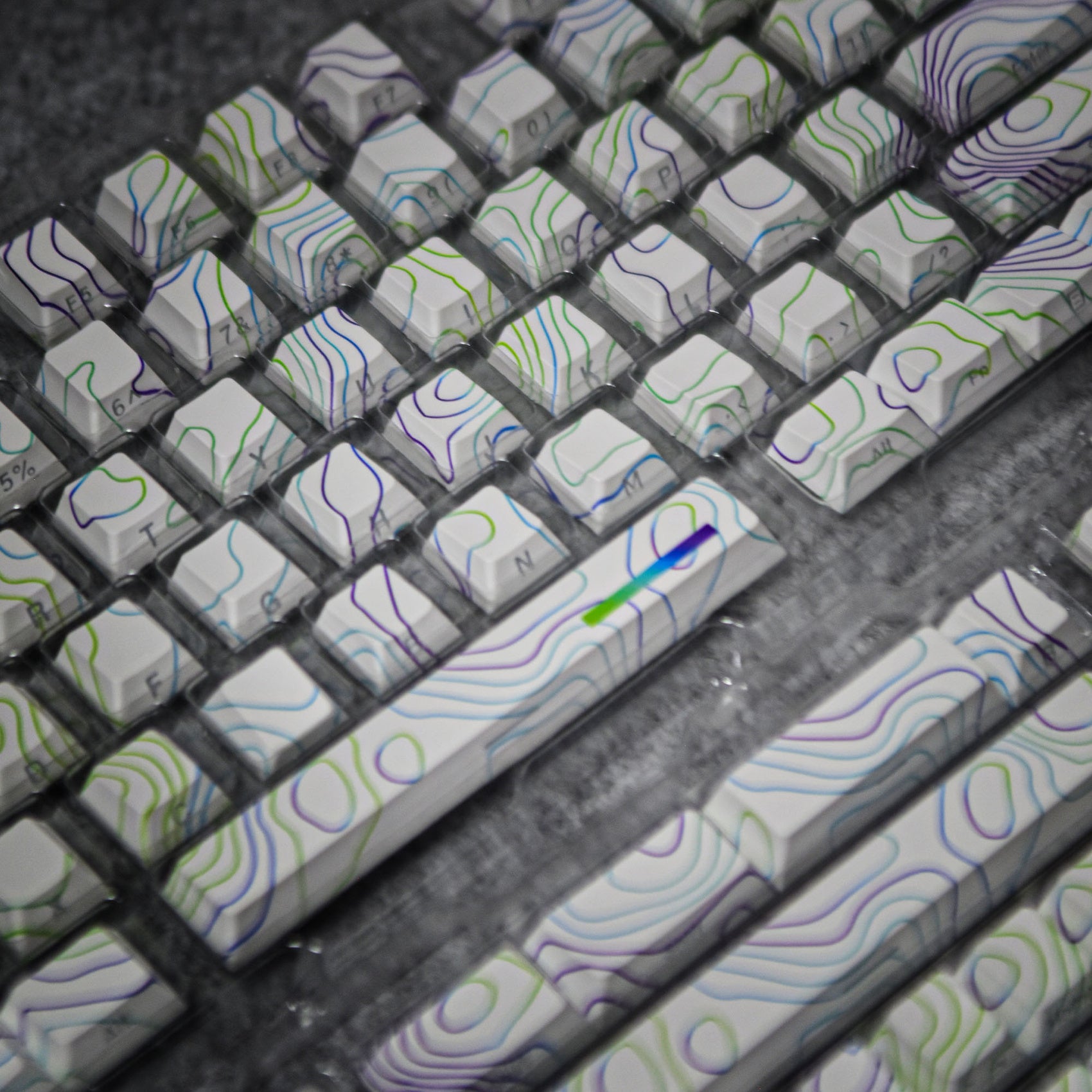 Isohypse Theme Keycaps – 145 Keys | Cherry Profile • PBT