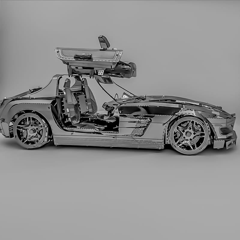 Metal 3D Model Kit Mercedes SLS Building Kit for Kids and Adults Car Puzzle Game