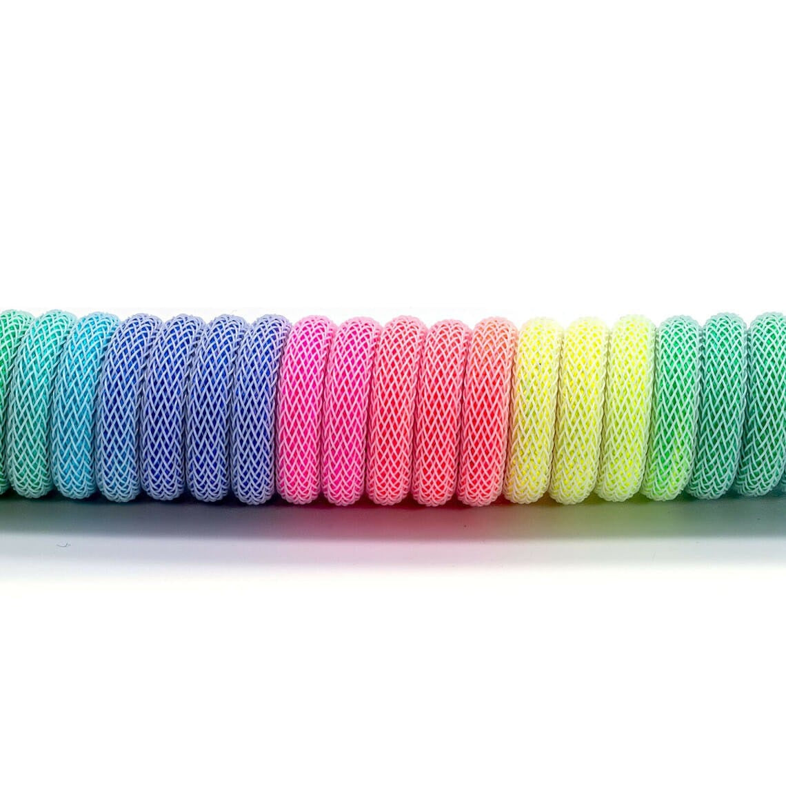 Gaming Keyboard Cable, Custom Coiled Keyboard USB-C Coiled Spring Cable