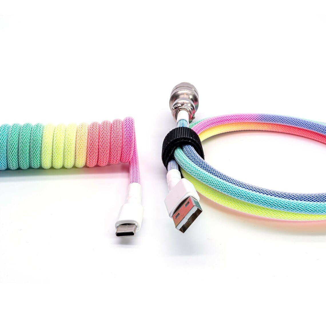 Gaming Keyboard Cable, Custom Coiled Keyboard USB-C Coiled Spring Cable