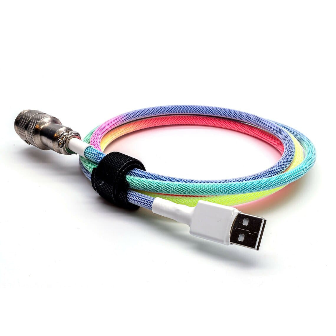 Gaming Keyboard Cable, Custom Coiled Keyboard USB-C Coiled Spring Cable