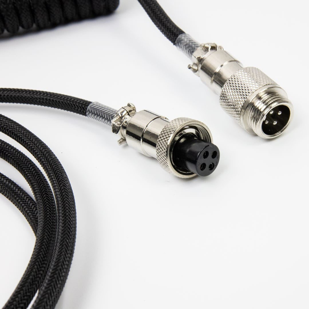 M4G Coiled Aviator USB-Cable- BLACK