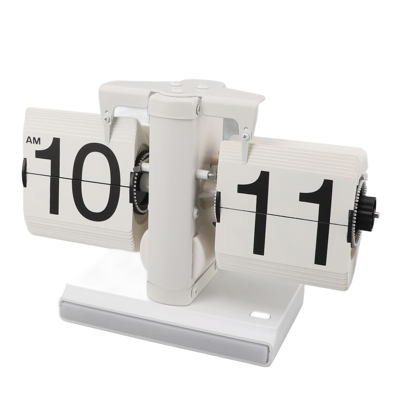 Flip Desk Clock Retro Digital Flip Down Clock Battery Powered Flip Desk Clock with LED Ambient Light for Home Office Decor