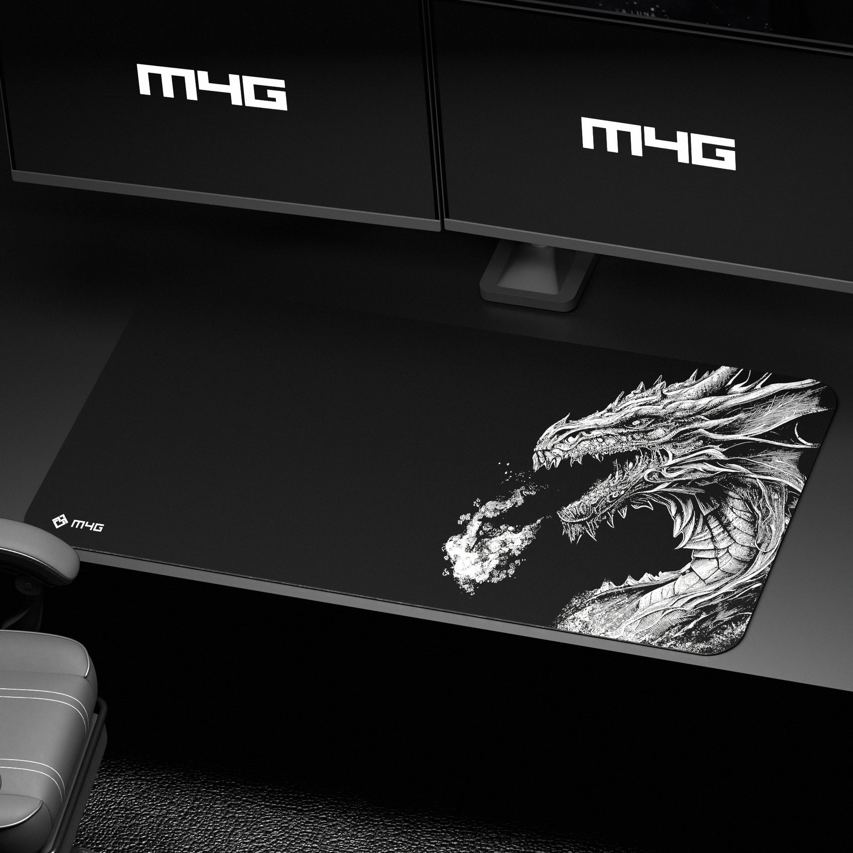 M4G Mouse Pad White Dragon 900×400mm / 4mm