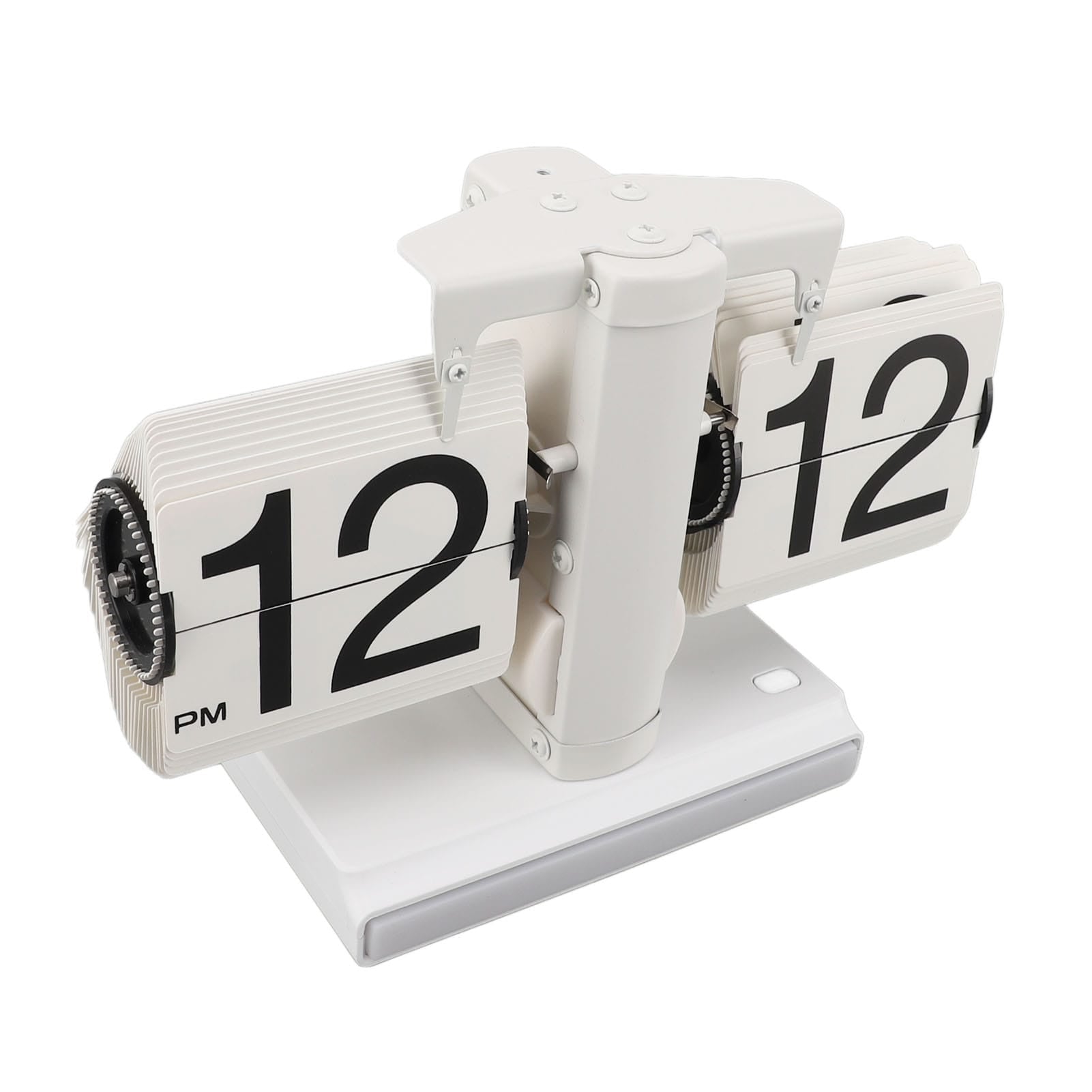 Flip Desk Clock Retro Digital Flip Down Clock Battery Powered Flip Desk Clock with LED Ambient Light for Home Office Decor