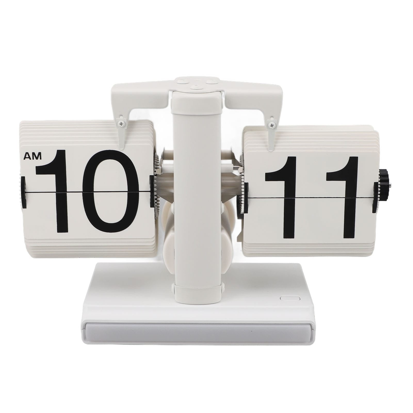 Flip Desk Clock Retro Digital Flip Down Clock Battery Powered Flip Desk Clock with LED Ambient Light for Home Office Decor