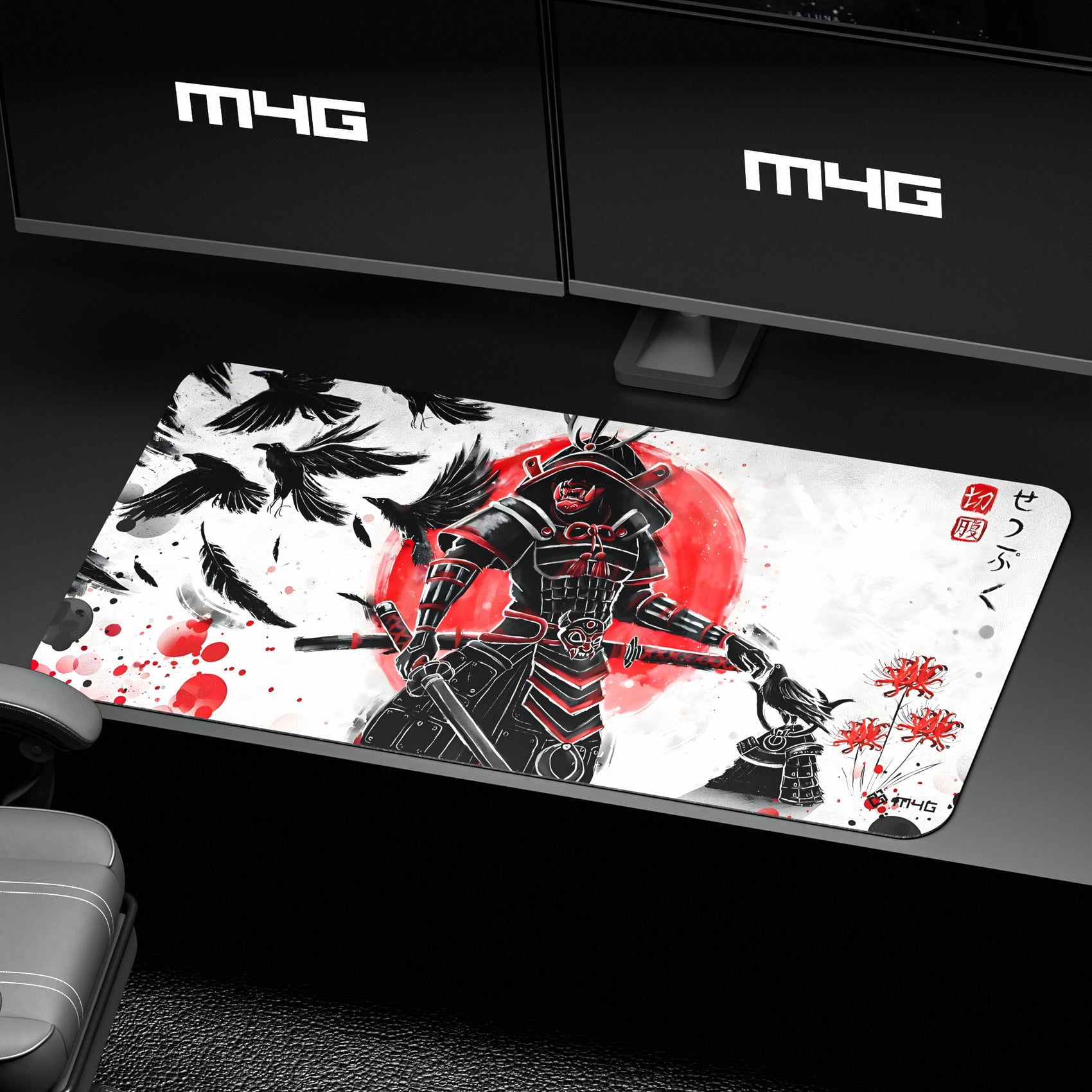 M4G Mouse Pad Red-White Sam 900×400mm / 4mm