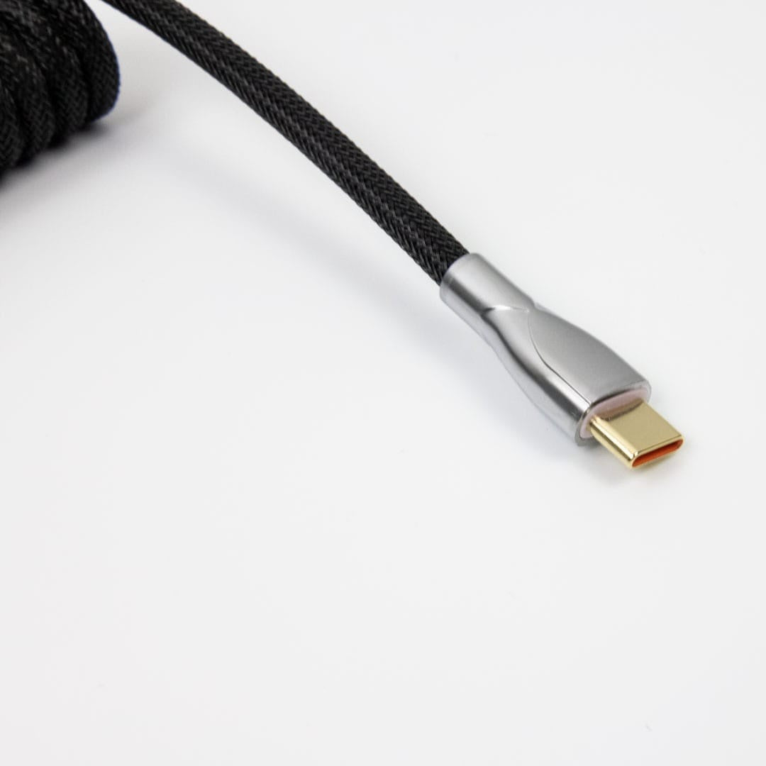 M4G Coiled Aviator USB-Cable- BLACK