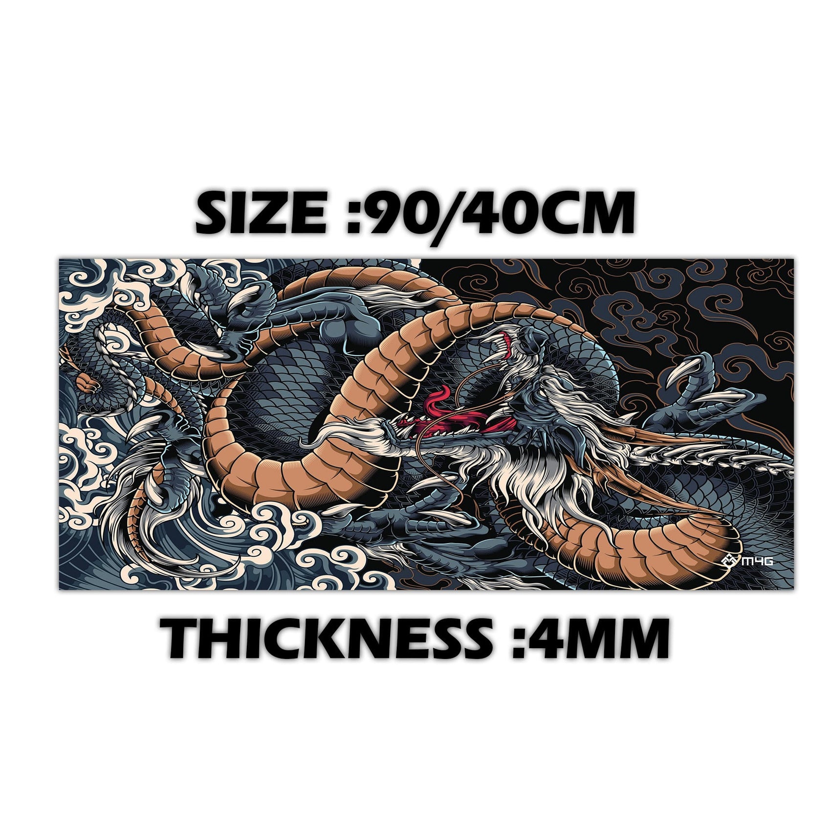 M4G Mouse Pad Green Dragon 900×400mm / 4mm