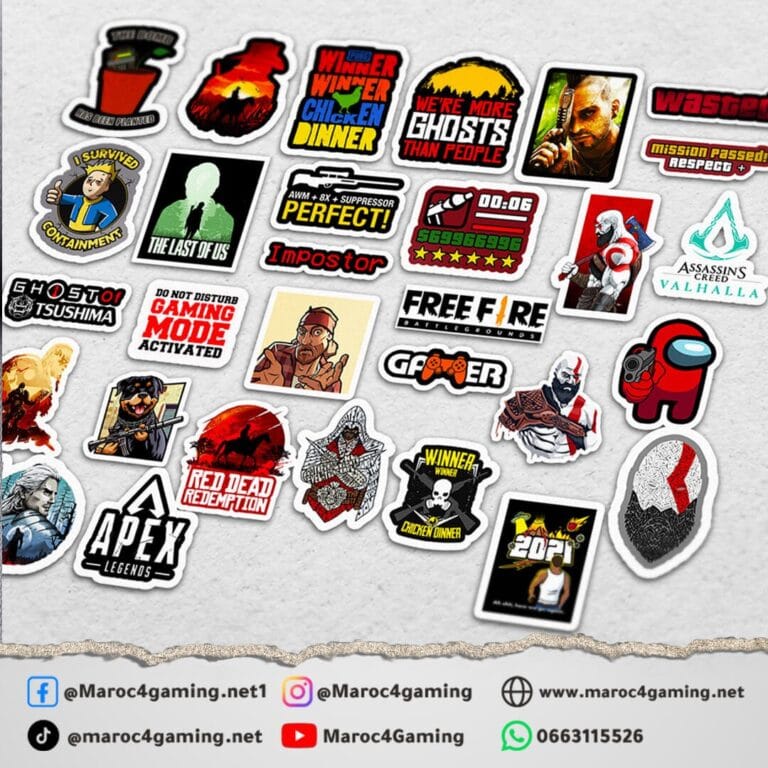 10 Stickers Pack Gaming – Image 2
