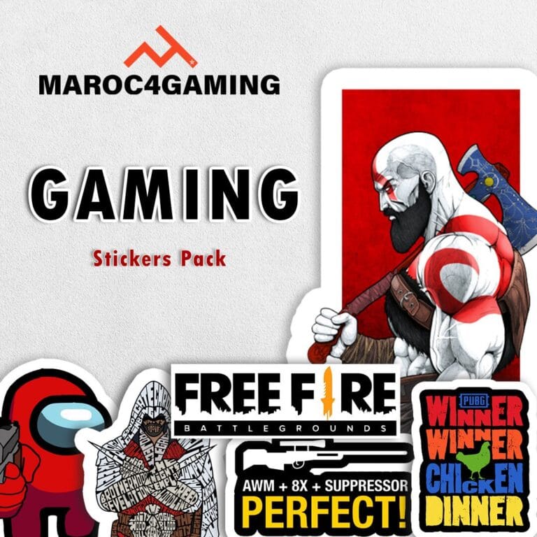 10 Stickers Pack Gaming