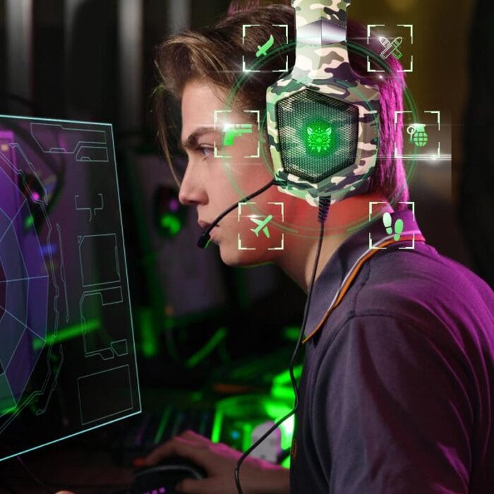 ONIKUMA K8 Wired Stereo Gaming Headphones With Mic LED Lights – Image 2