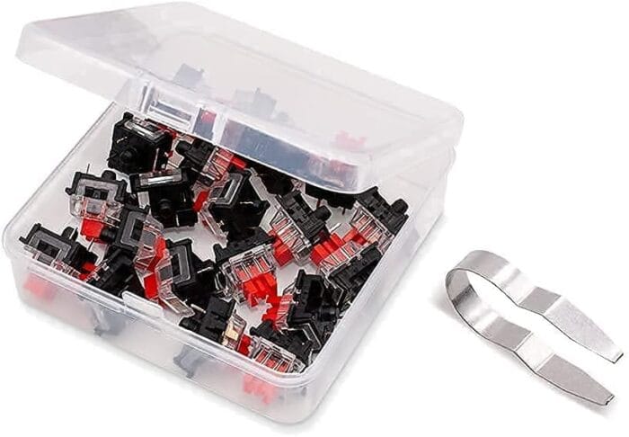 OUTEMU  Red Switches 3 Pin Hot-Swappable Linear Switches for Mechanical Gaming Keyboard (20 PCS) – Image 4