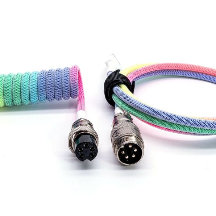 Gaming Keyboard Cable, Custom Coiled Keyboard  USB C Coiled Spring Cable – Image 6