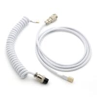 ZIFRIEND Coiled Aviator USB Cable- WHITE