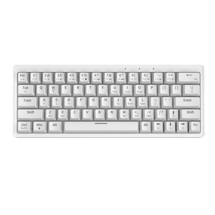 ZA63 Hot Swappable Wired Full Rgb Mechanical Keyboard – Tnt RED/BLEU Switch (Linear) Wired (White)