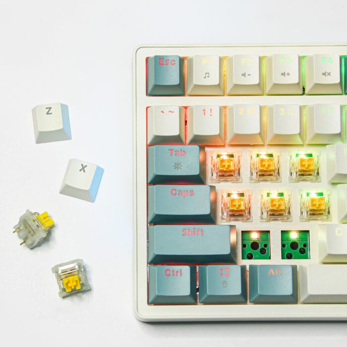ZA87 Full RGB Wired Mechanical Keyboard-Yelllow Time Machine-TNT Linear Switch – Image 2