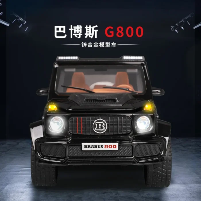 Brabus G800 BIG G Simulation Diecast Metal Alloy Model car Sound Light Pull Back Collection – Image 10