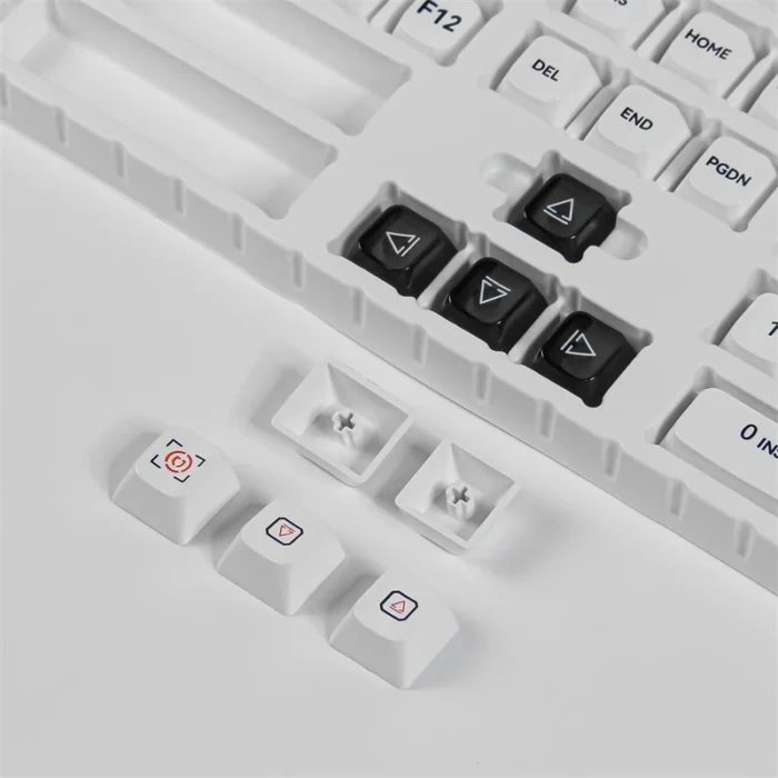 ZIFRIEND 116 Keys Flashback Keycaps MDA MX Switch Key Cap for Gamer Mechanical Keyboard DIY Full Size Transparent Black White – Image 2