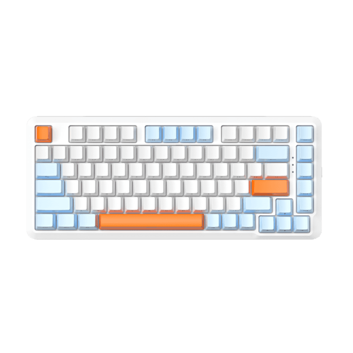 S82 Wired Swappable 3pin Switch keyboard Mechanical 75% Gasket LED Backlit Gaming Mechanical Keyboard 82 Keys Outemu Silver Single Light (salamon)