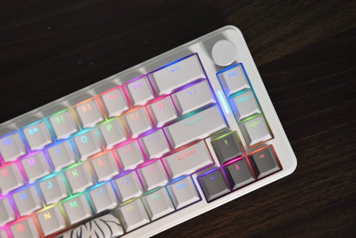 Golden Lion GM68 65% Hot-Swappable 3-Pin Full RGB Lighting USB-C VIA Interface Red/Silver Switches Compact Gaming Keyboard (white) – Image 10