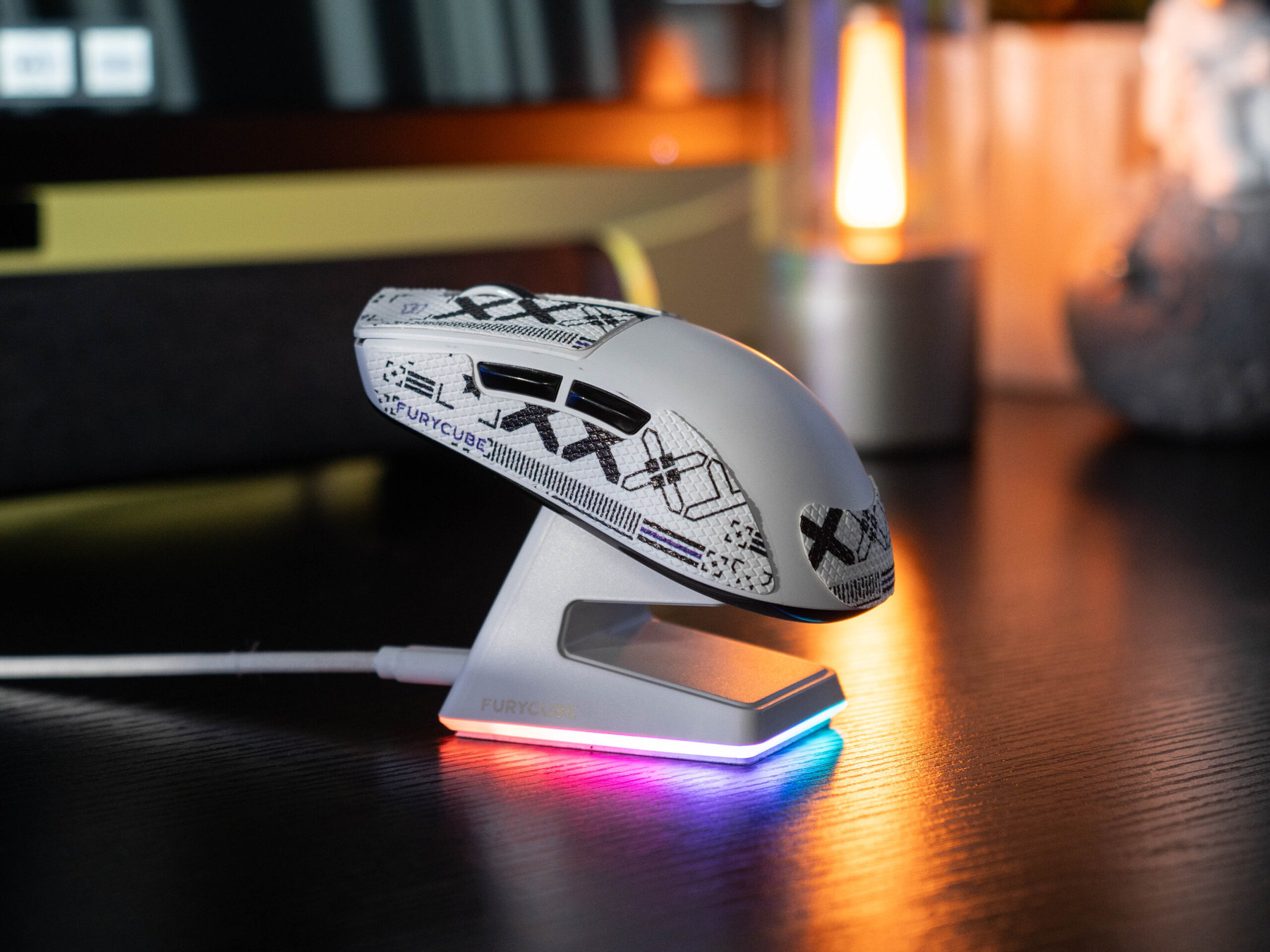 M4G × FuryCube G9 — Ultra Lightweight Wireless Gaming Mouse (white) – Image 12