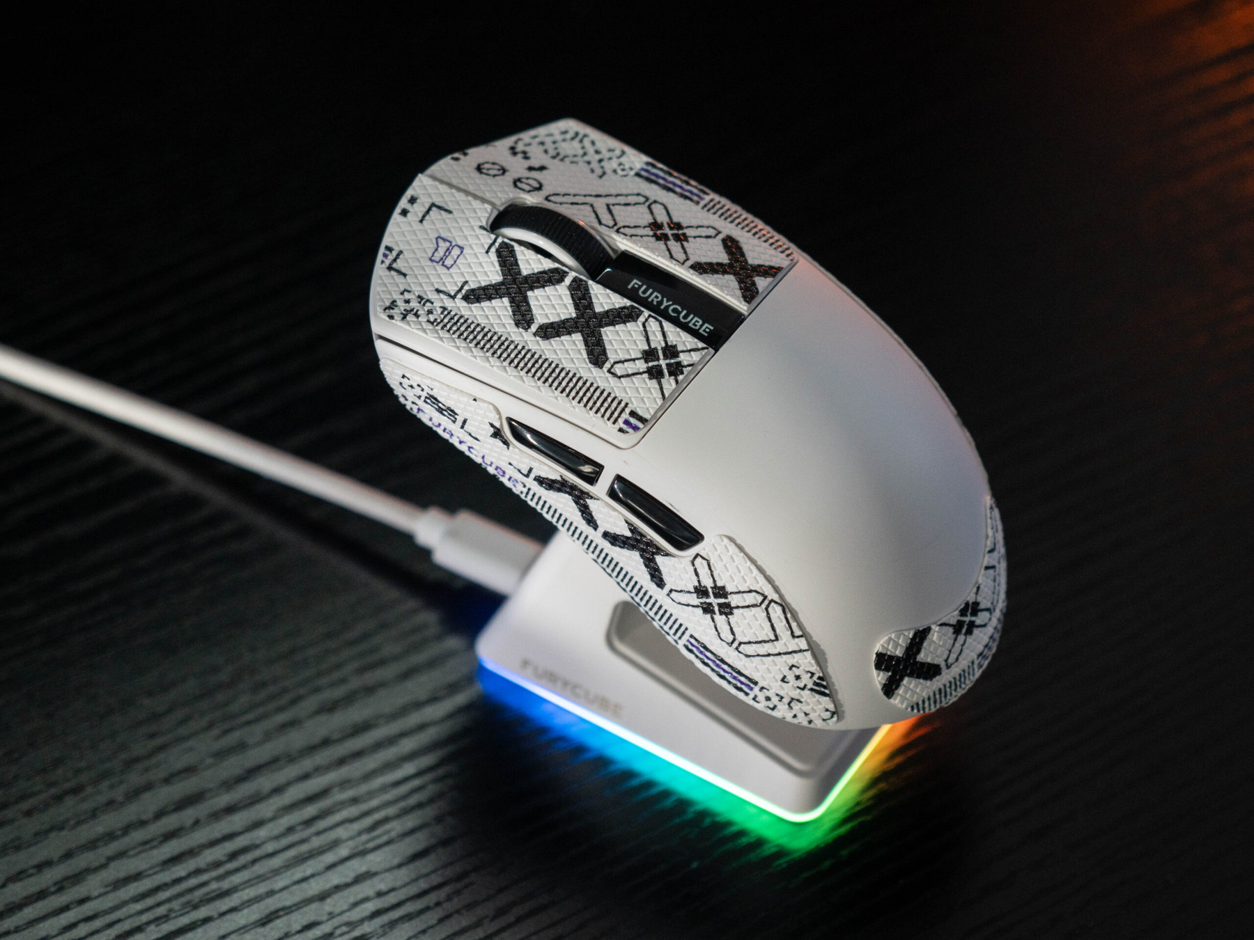 M4G × FuryCube G9 — Ultra Lightweight Wireless Gaming Mouse (white) – Image 11