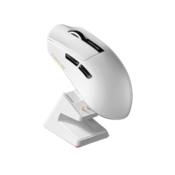 M4G × FuryCube G9 Pro — Ultra Lightweight Wireless Gaming Mouse (White)