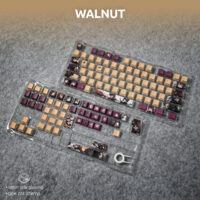 Walnut Anime Theme Keycaps – 128 Keys | Cherry Profile • PBT