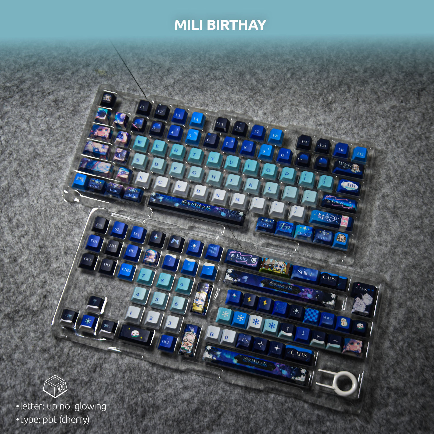 Mili’s Birthday Theme Keycaps – 142 Keys | Cherry Profile • PBT
