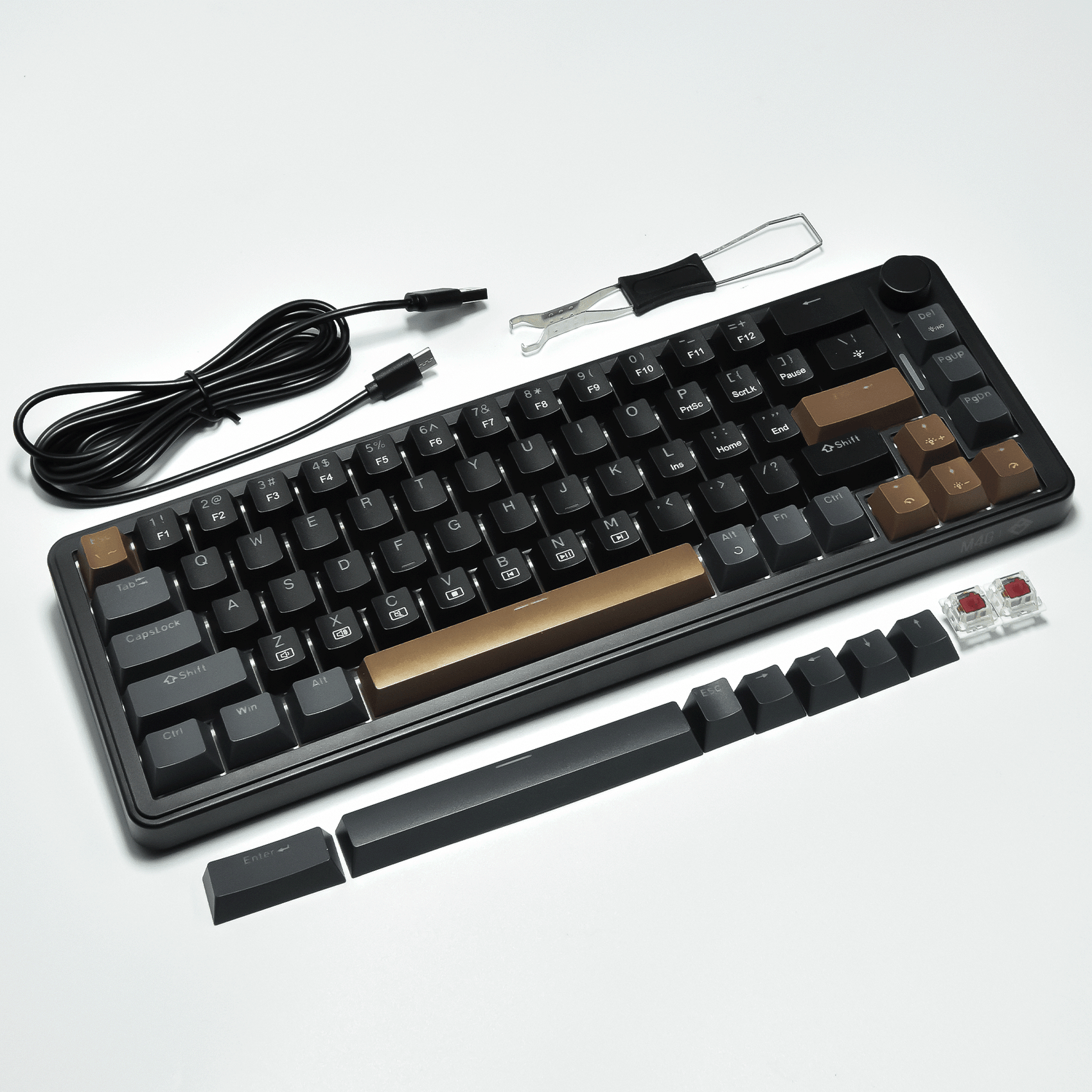 GM68-V2 Mechanical Keyboard Black & Coffee – Image 5