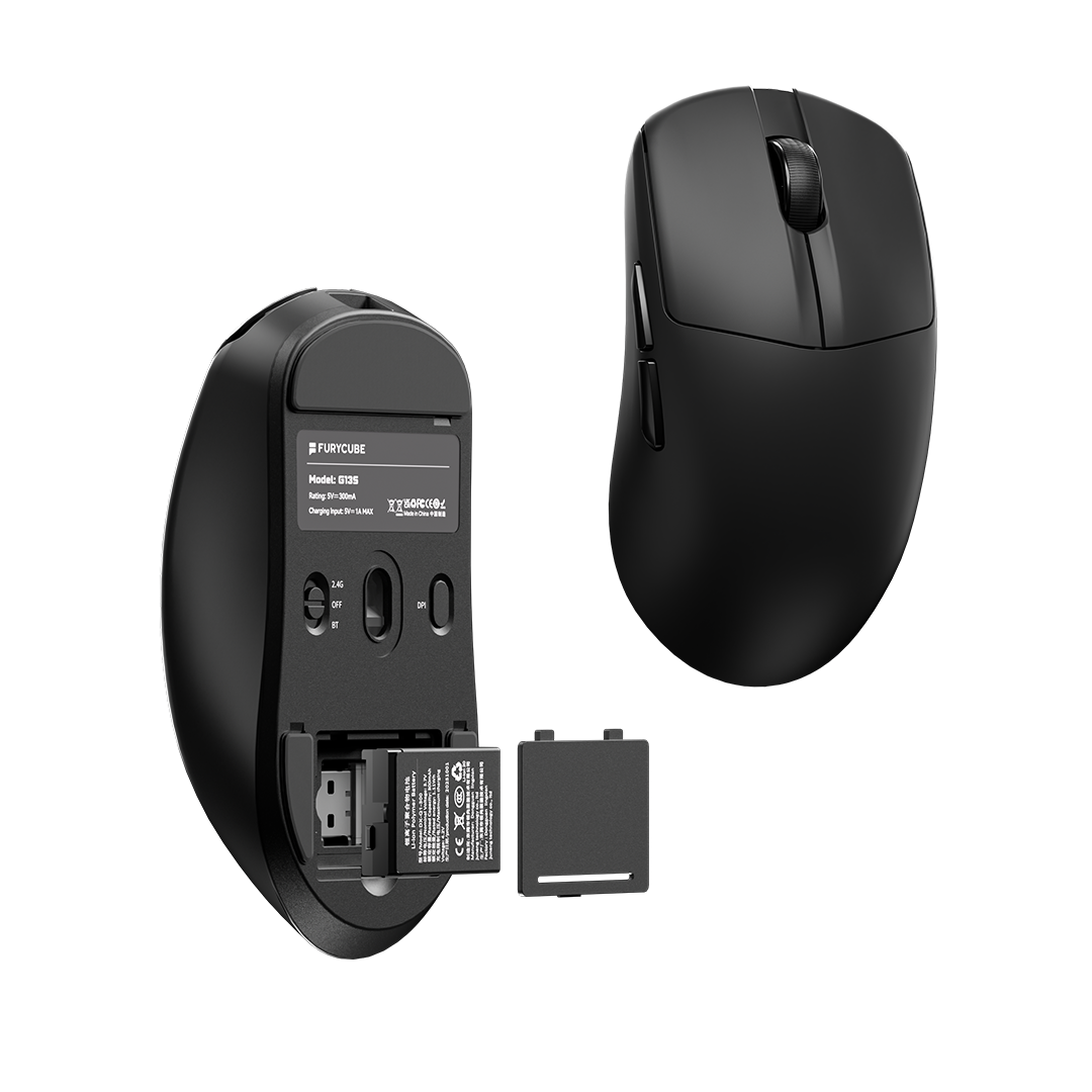 M4G x FURYCUBE G13S Wireless Gaming Mouse with Swappable Battery (Black) – Image 2