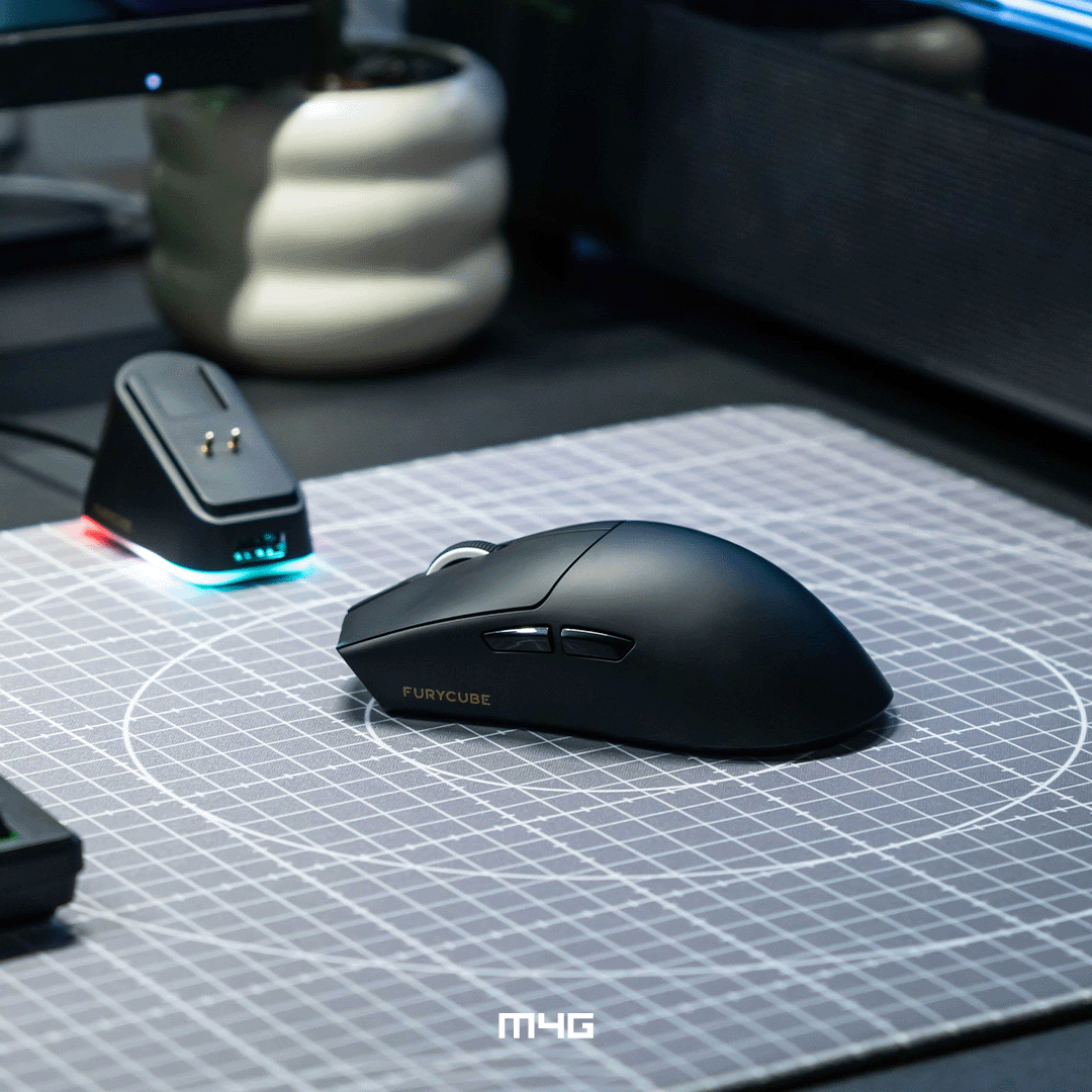 M4G × FuryCube G16 Pro — Ultra Lightweight Wireless Gaming Mouse (Black) – Image 4