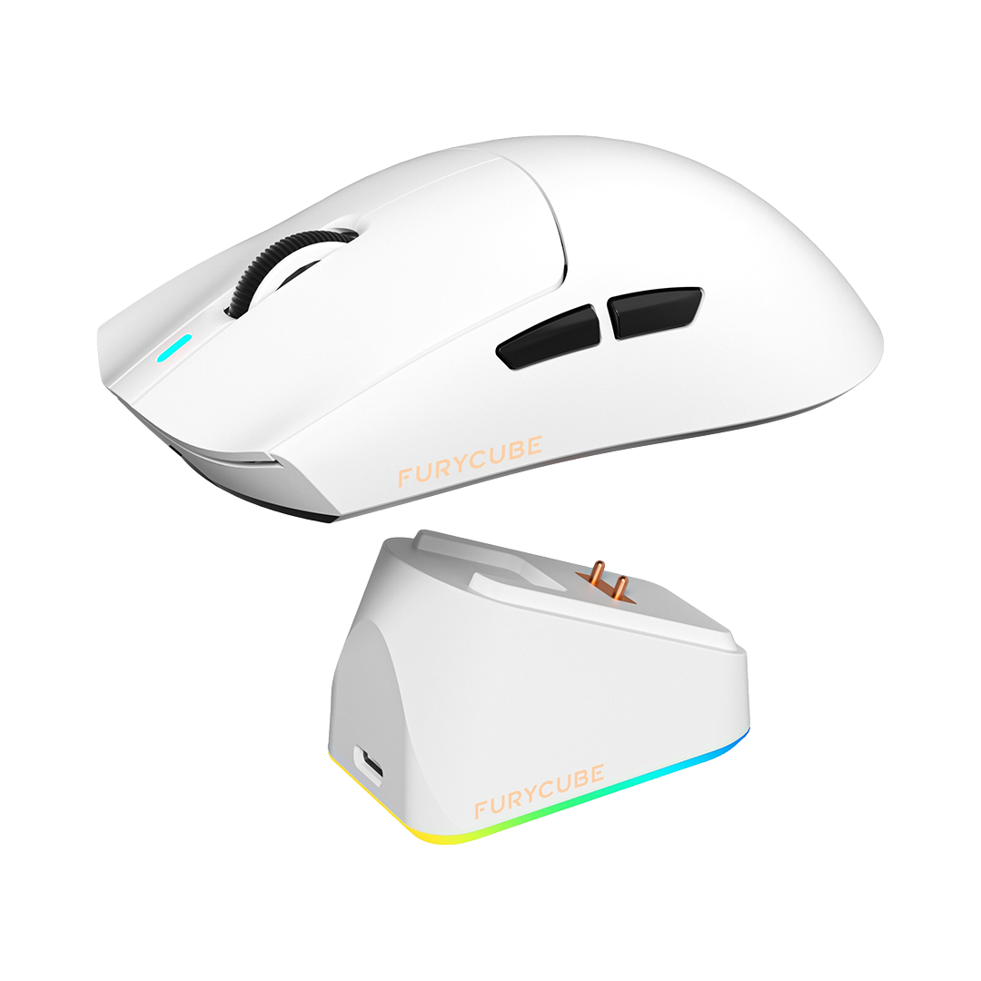 M4G × FuryCube G16 Pro — Ultra Lightweight Wireless Gaming Mouse (White)