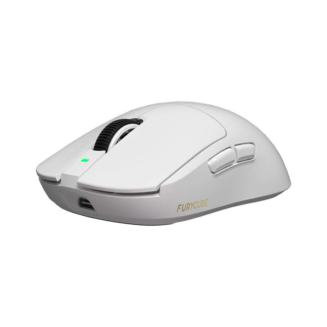 M4G × FuryCube R7 Pro — Wireless Gaming Mouse (White) – Image 2