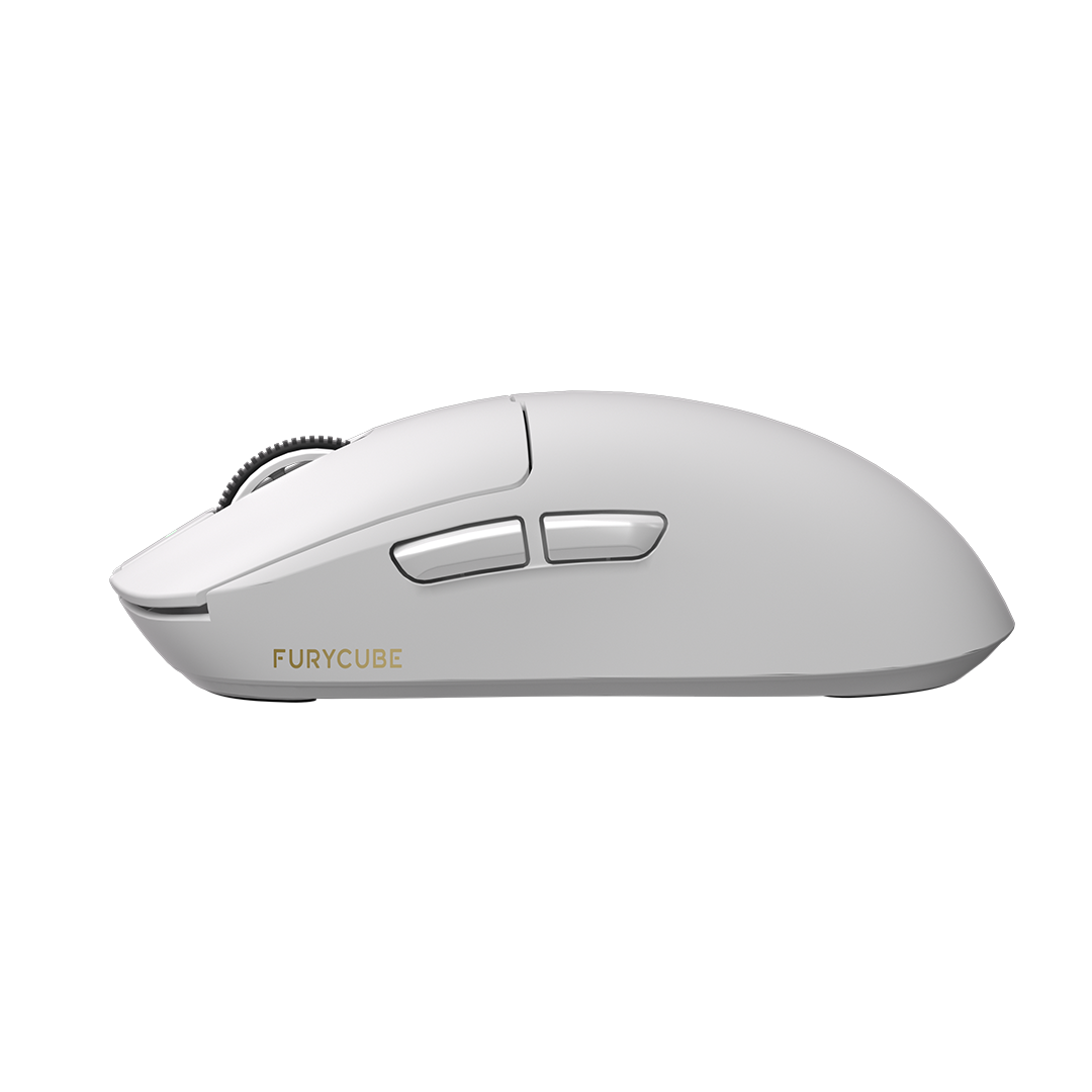 M4G × FuryCube R7 Pro — Wireless Gaming Mouse (White) – Image 3
